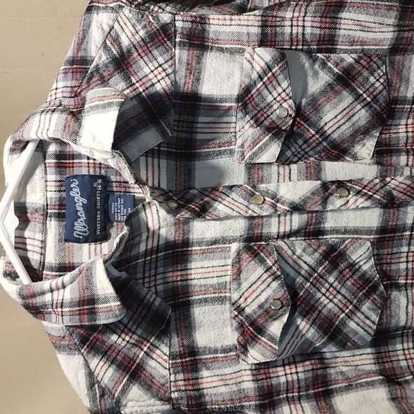 3/$10 Wrangler Western Flannel Button Down Flannel Juniors XL Extra Large 14-16 - Picture 2 of 6